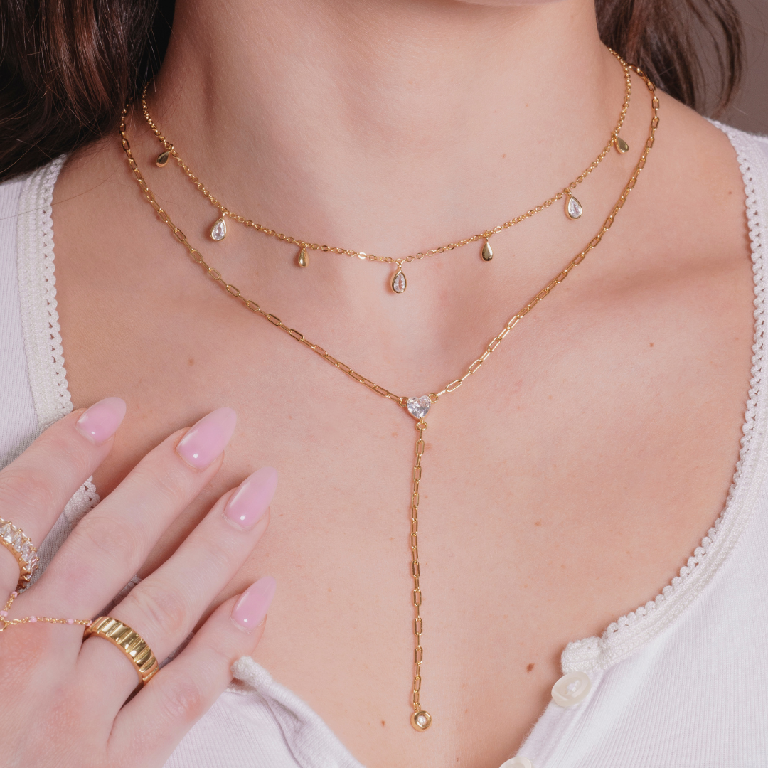 Heart of Stone Lariat Necklace